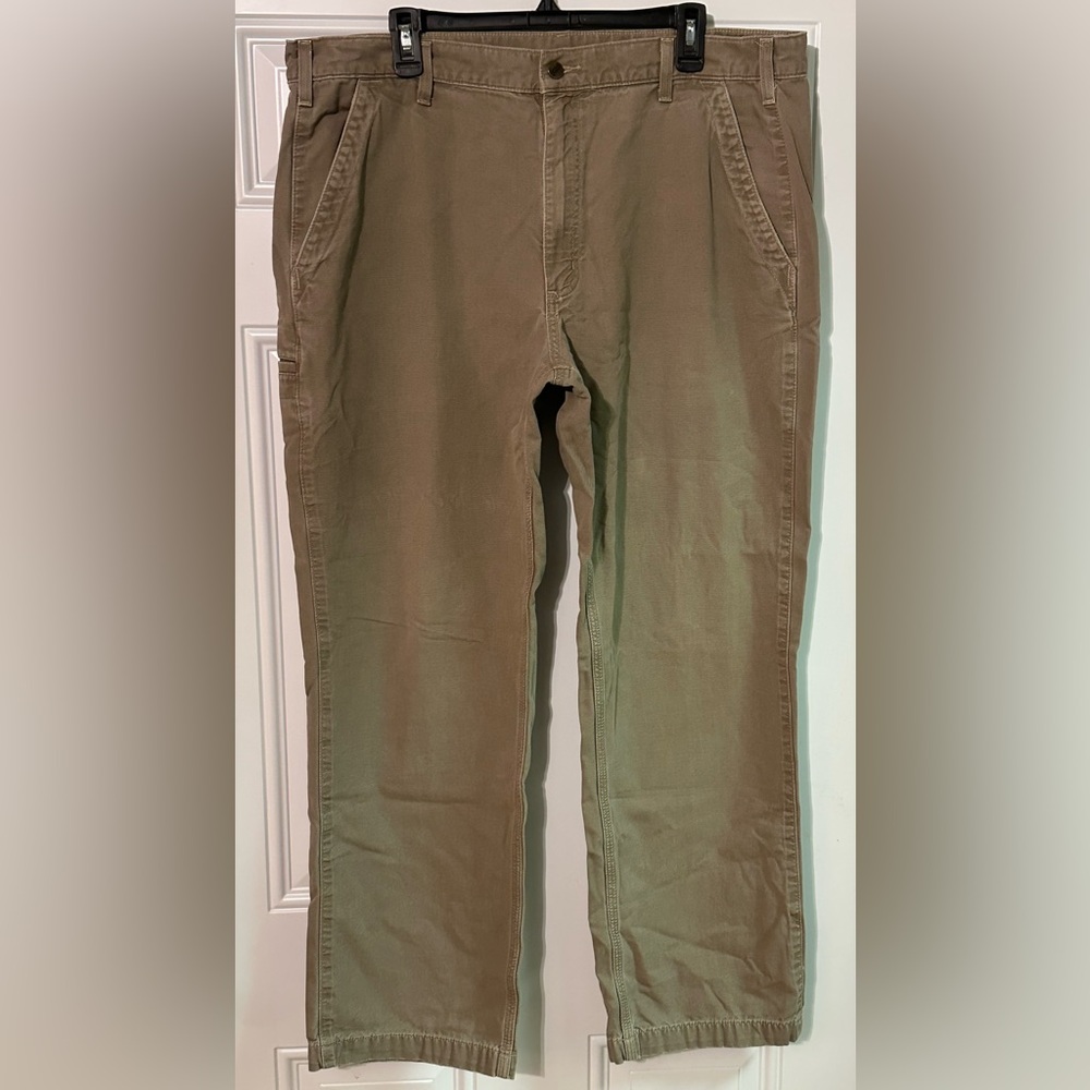 Carhartt Pants Men’s Brown Canvas Relaxed Fit Dungaree B299 MUS Work Utility